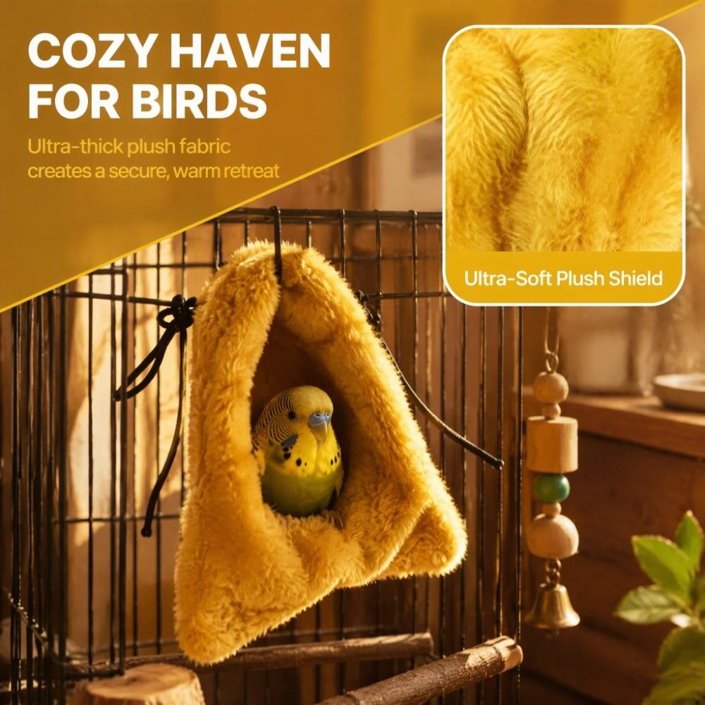 Foldable Design Plush Blanket Cage Hand Washable Bird Warm Corner Fleece Bird Blanket For Parakeet