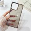 Luxury Square Glitter Bling Transparent Phone Case For Iphone 16 15 14 Pro Max Plus 13 12 Pro Max 11 Shockproof Bumper Soft Tpu Cover
