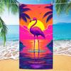 Flamingo Strandtuch, Digitaldruck Dünn Schnelltrocknend Anti-Sand Mikrofaser Leicht für Schwimmen, Yoga, Reisen, Fitnessstudio, Geschenk