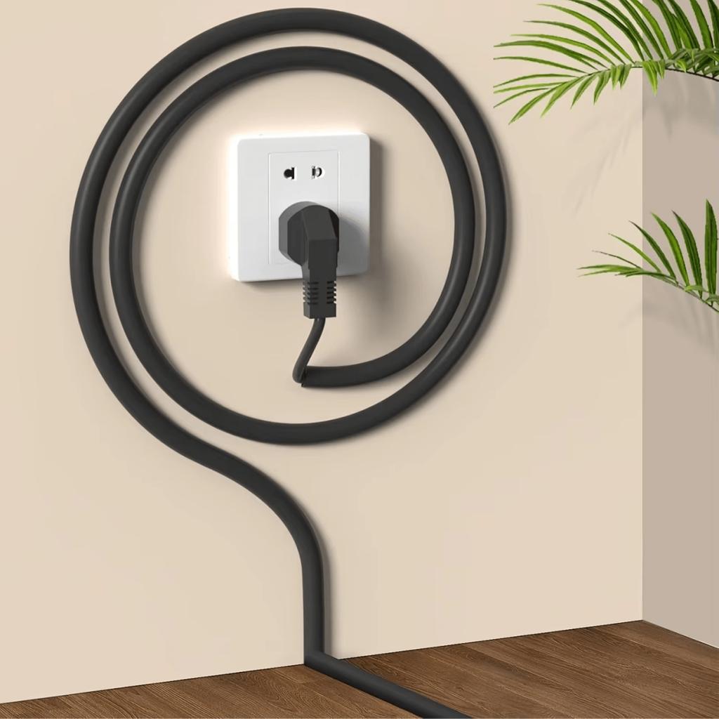 1 buc Canal de management al cablurilor de 2 m/78,74 țoli, Capac decorativ invizibil pentru fire, Protector anti-pas, Canal de cabluri moale adeziv