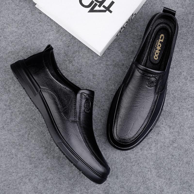 Fashion Men's Leather Business Shoes Men's Comfortable Loafers Handmade Men Casual Shoes New All-match Flats for Men