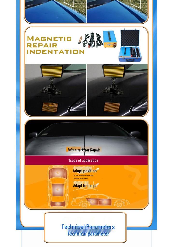 Aluminum Two-Wheeled Car Dent Electromagnetic Repair Tool