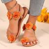 Fashion Women Flowers Roman Sandals 2025 Summer New Luxury Design Breathable Shoes Women Casual Fashion Bohemian Flats Beach Sandals
