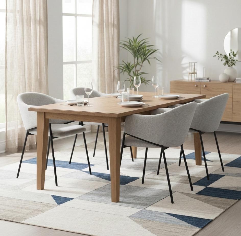 LAPO Swivel Chair Upholstered In Light Beige Fabric