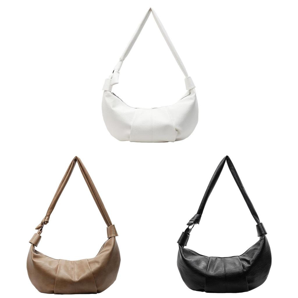 Pu Dumpling Bag For Women With Wrinkled Design For Daily Fashion