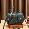 Women's Crossbody Wallet Top Handle Small Square Bag Medium Waterproof Handbag Plain Leather Shoulder Bag