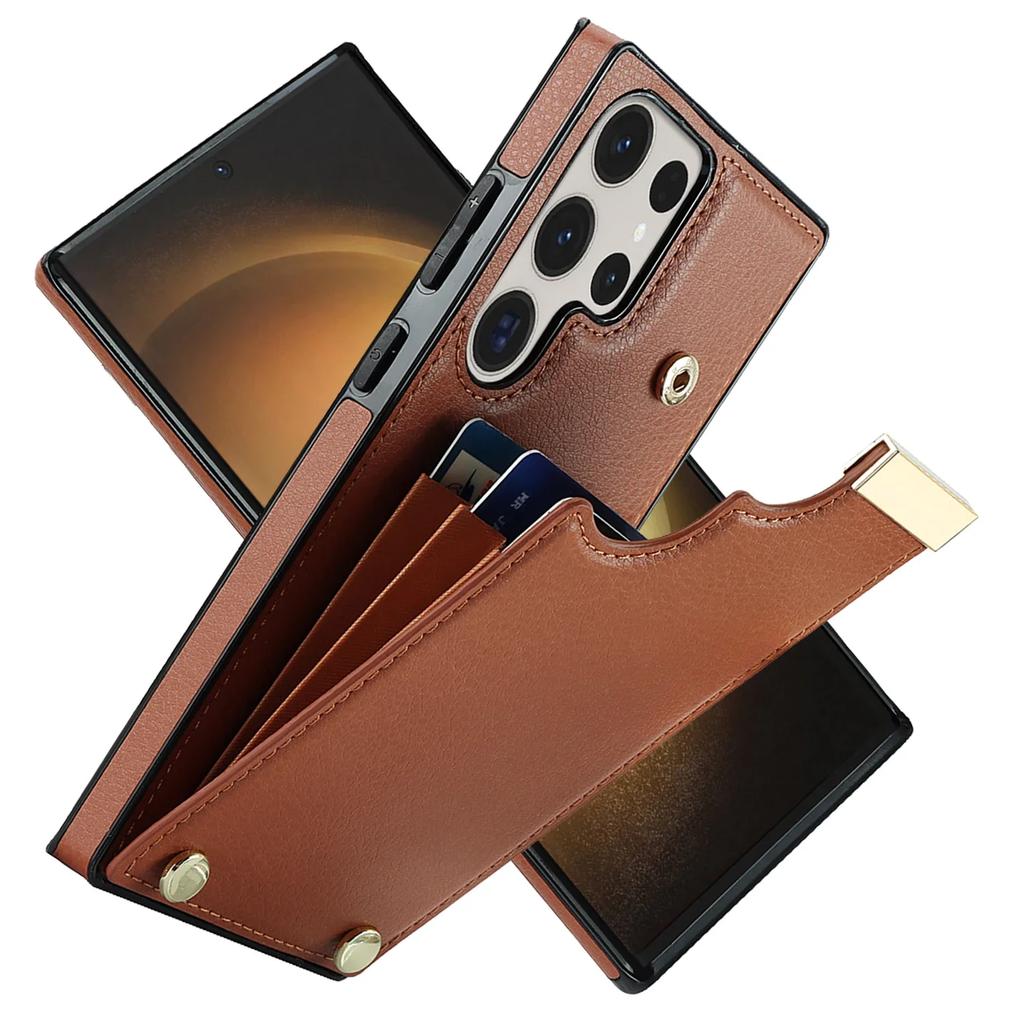 Phone Case For Samsung Galaxy S21 S23 FE S25 S24 S22 Plus Note 20 Ultra A15 A55 A54 A53 A14 A13 Organ Card Slot Leather Cover