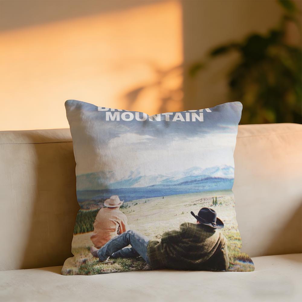 Brokeback Mountain Cushion Cover Cozy Velvet Throw PillowSoft Warm Cushion For Sofa Bed