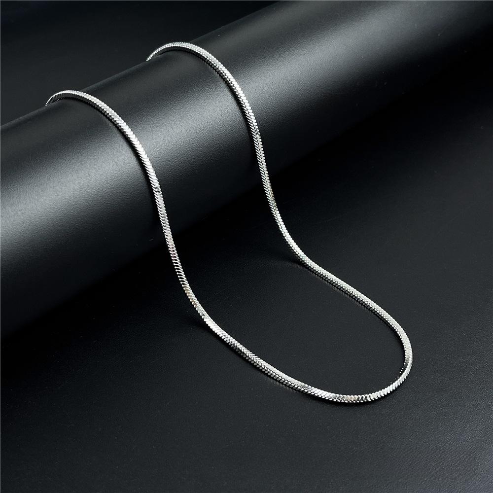 

Унисекс-колье из титановой стали с кубинской цепочкой — стиль хип-хоп, дизайн в виде змеиной кости, универсальная цепочка на ключицу