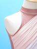 Girls Color Block Dance Dress Mock Neck Sleeveless Keyhole Back Split Modern Lyrical Performance Wear