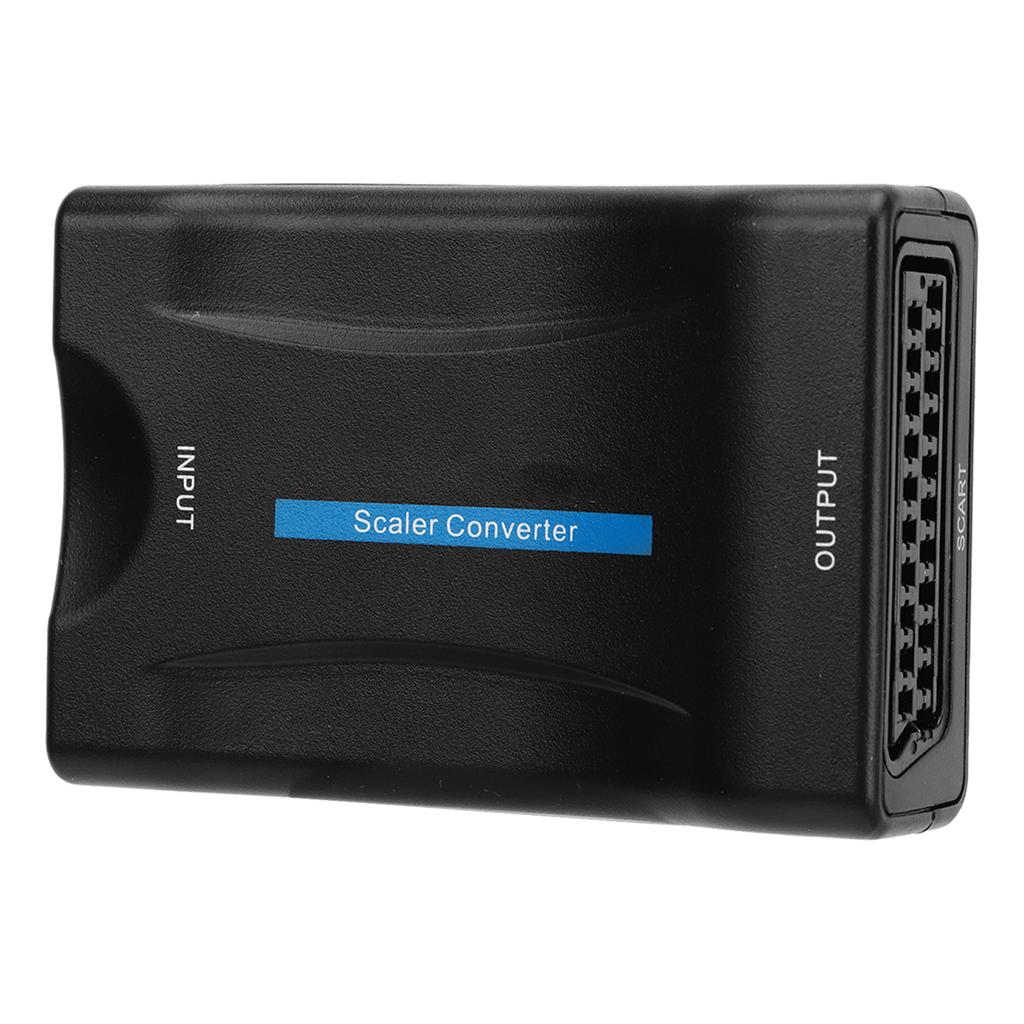 HD Multimedia Interface To Scart Converter ABS Video Adapter Box for TV DVD Player