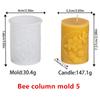 Honeycomb Silicone Candle Mold DIY Cylinder Column Bee Flower Designs Candles Gypsum Nature Themed Home Decor
