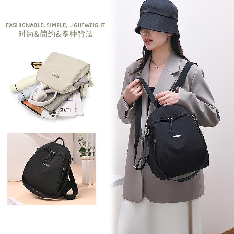 Schoolbag Multifunctional Backpack 1011 Spring and Summer New Fashion Versatile Large Capacity Backpack Women's School Bag Crossbody Light Bag