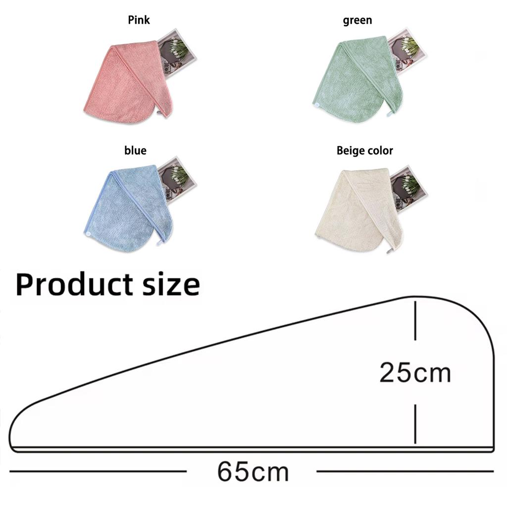 Ultra Fine Fiber Towel With Dry Hat  Absorbent Towel Hair Dryer Towel Can Quickly Dry Curly Or Straight Short Hair Without Affe