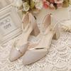 Sommer Neue Damen Spitzschuh High Heel Pailletten Sandalen Frau Sexy Schuhe Mode Perlen Dekoration Slingback Damen Pumps
