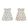 Youyou Girls' Summer Floral Flutter Sleeve Cheongsam Dress
