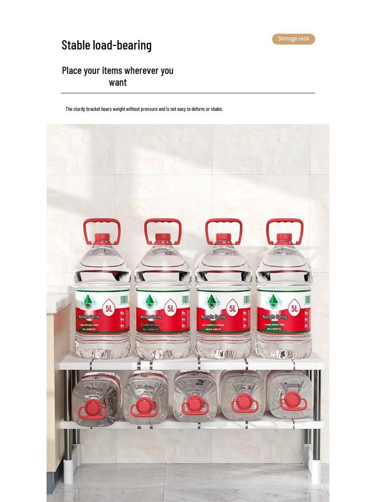Multifunctional Kitchen Storage Rack: Extendable Tiered Shelves for Cupboards