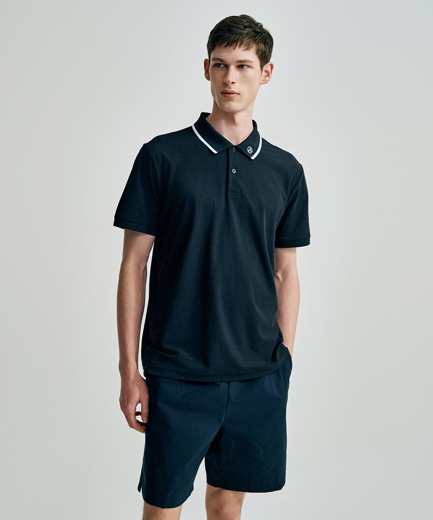 SERGIO TACCHINI M Rayfresh Lettering Pique Short Sleeve Polo