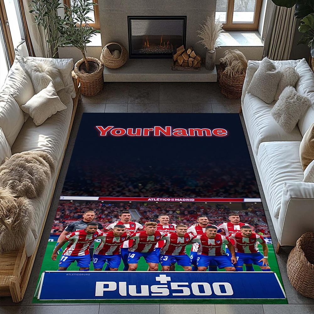 Atletico Madrid Personalized Name Carpet Suitable for Hallway Balcony Game Room Kitchen Antislip Carpet Anime Office Decor Spiritual Gift