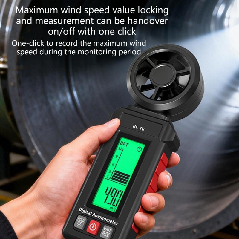 Handheld Wind Guage Speed Meter Anemometer With High Precise Measurement And 6 Unit Option For Industrial Outdoor Use