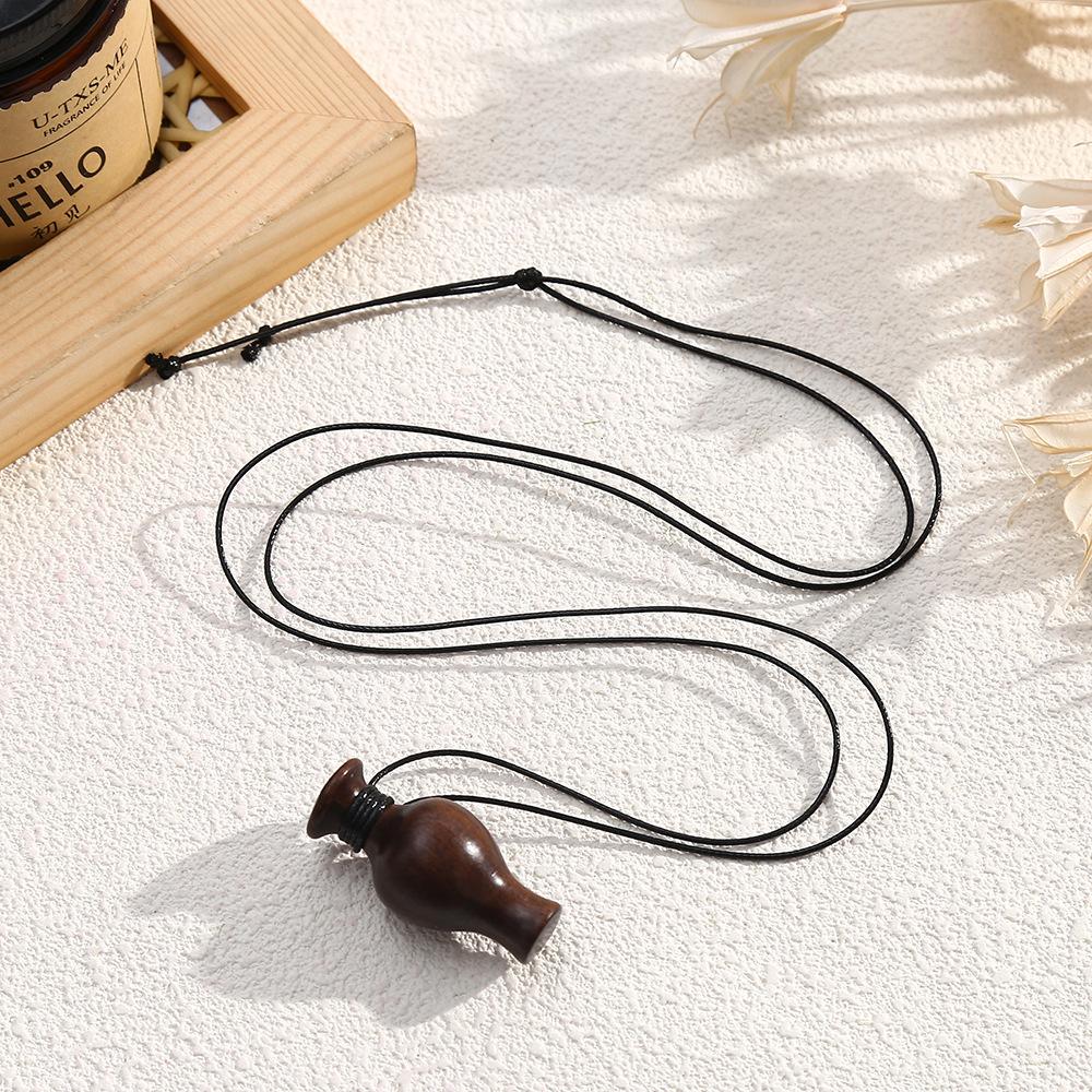 LATS Wooden Water Bottle Pendant Necklace for Women Fashion Sweater Chain Fashion Jewelry Gift Accessories