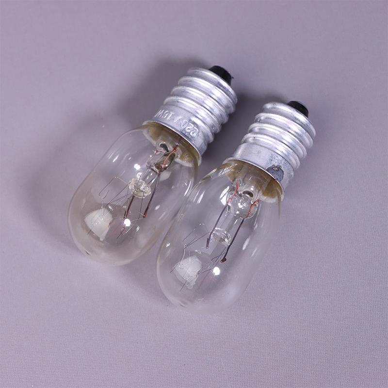 2 Pcs E14 15W High Temperature Resistant Refrigerator Bulb Microwave Oven Replacement Light Toaster/Steam Bulb Light