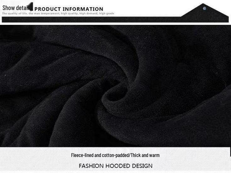 Herren Winter Fleecegefütterte Winddichte Baumwolljacke mit individuellem Logo