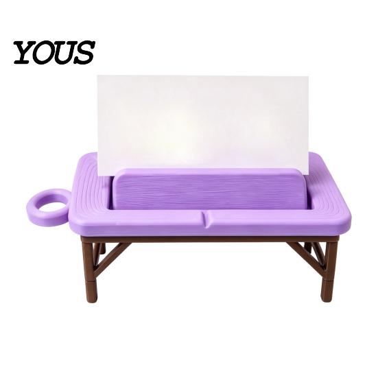 Miniature Spa Furniture Mini Massage Table Business Card Holder, Creative Organizer with U-shaped Headrest Therapy Room Decoration And Towel, Display