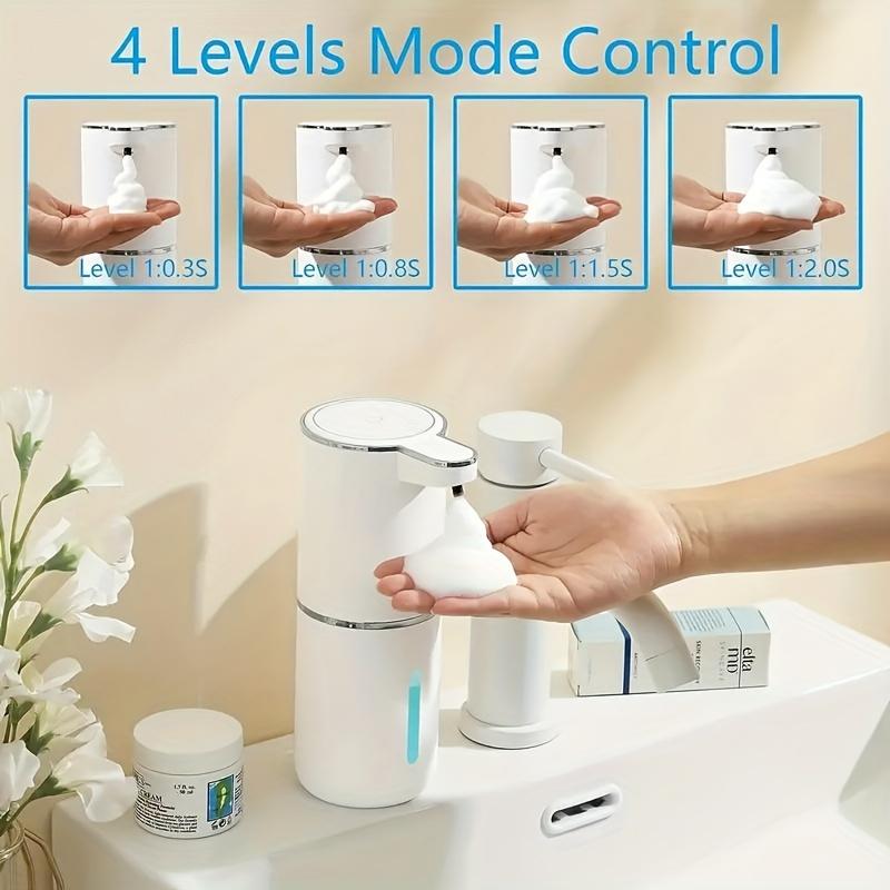 1pc Automatic Soap Dispenser 380ml/13.5oz Touchless Sensor Foaming Soap Dispenser USB Rechargeable For Bathroom & Kitchen