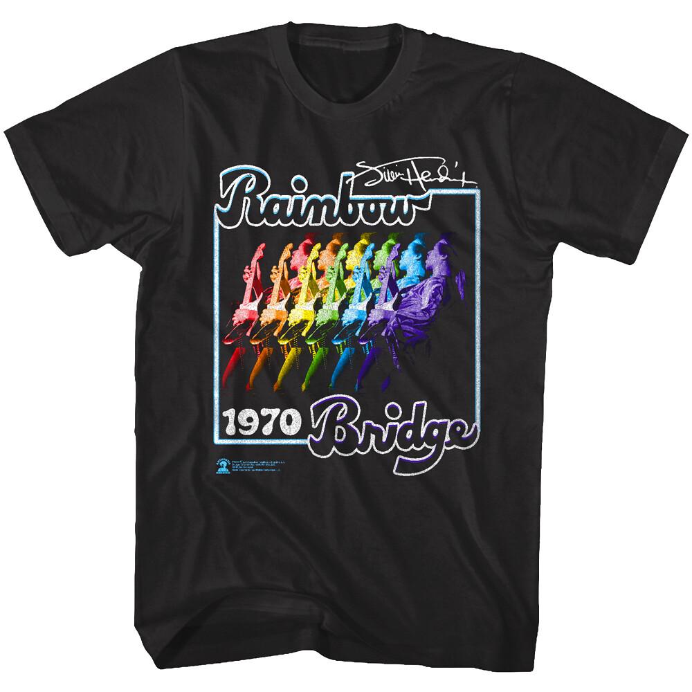 

Jimi Hendrix Rainbow Bridge 1970 Men s T-Shirt Signature Guitar Tee Rock Star Unisex T-Shirt M