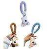 Cartoon Scrawl Dog Charm Plush Keychain Handmade Animal Keyring Pendant Fashionable Bag Accessory Pet Lover Gift