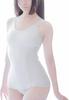 [NOKIJP] Women's Adult School Swimsuit, Cosplay Swimsuit with Cross Straps, One-Piece Swimsuit (White, Size M)