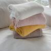Color-Woven Cross-Ins Throw: Versatile Sofa & Bed Blanket, No Shedding