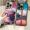Osaka Tokyo Japan Scenery Plating Phone Case For Iphone 16 17 Pro Max Air 16E 14 15 Plus 12 13 Mini Anti-Fall Airabag Cover