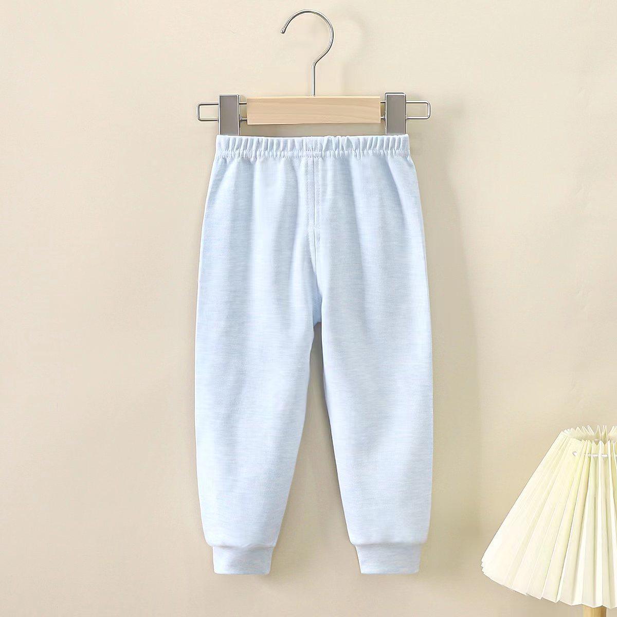 

2024 Весна/Осень Хлопковые брюки с плоской талией и отверстием в области промежности для мальчиков и девочек. 120-130 cm Closed Crotch