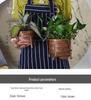 Bamboo Weaving Decorative Flower Pot Cover and Arrangement Basket - Handmade Retro Vase and Green Dill Storage