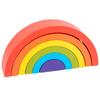 Arch Wood Rainbow Building Blocks Kids Color and Shape Learning Stacking Game Montessori Educational Wooden Toys for Children