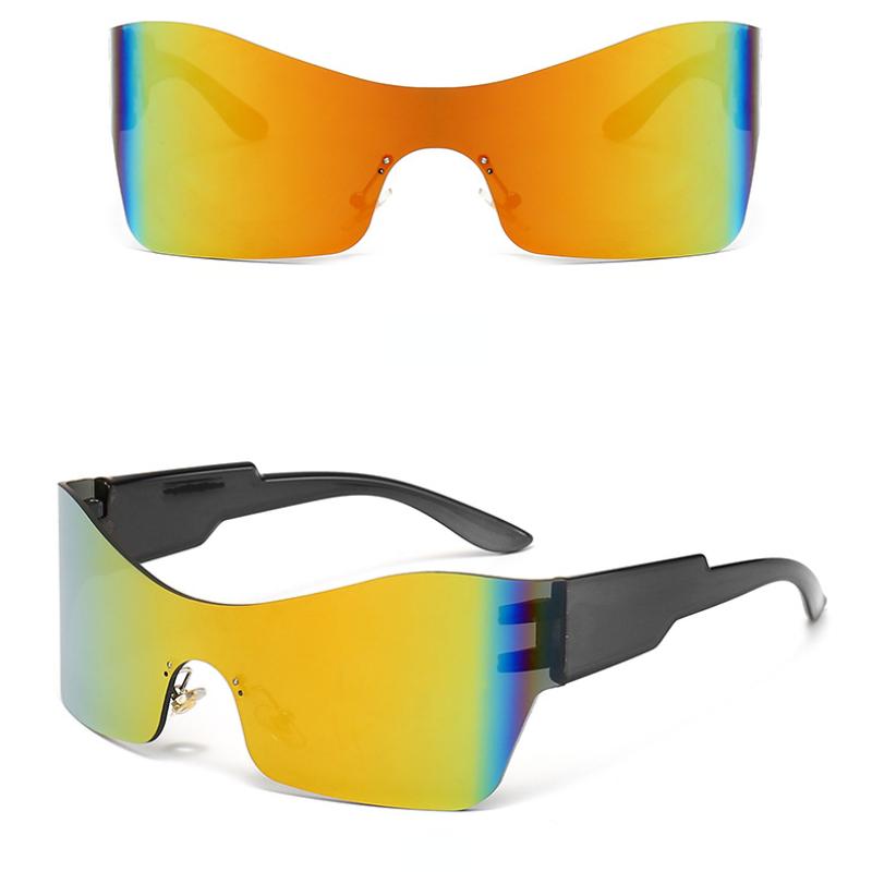 Y2K Large Frame Sunglasses UV400 Protection Women Sports Glasses for Cycling Outdoor Activities
