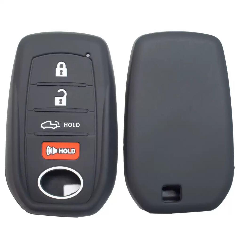 Suitable For Toyota Rav4 Corolla Camry Highlander Prius Car Key Case Silicone Key Fob Cover Remote Control Alarm Key Protector