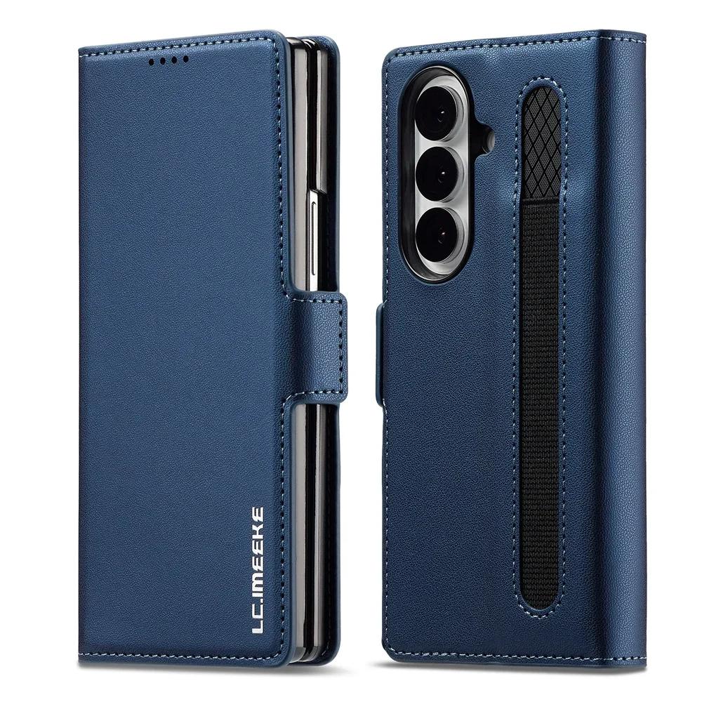 PU Leather Phone Case Wallet for Samsung Galaxy Z Fold with Pen Slot And Card Holder Compatible with Z Fold 7 6 5 4 3
