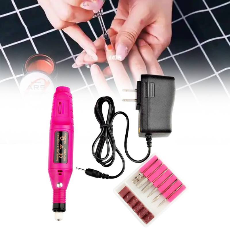 Portable Nail Drill Set With Electric Grinding Pen For Home Manicure And Nail Removal