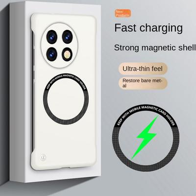 Ultradünne rahmenlose Magsafe-Hülle für OnePlus 13R 13 12R 12 One Plus Ace 5 3 3V 2 Matte Hard PC Wireless Charging Cover