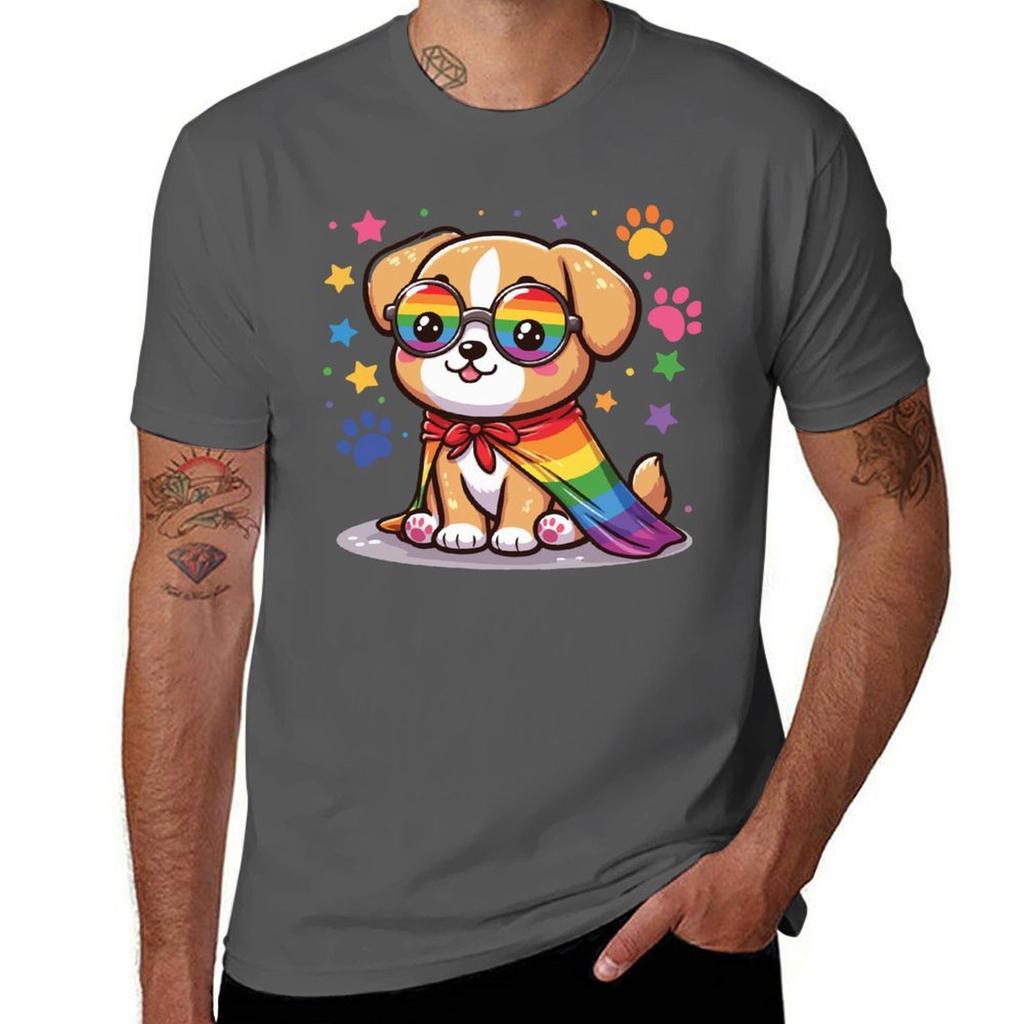 Progressive Pride Dog TShirt High Quality Durable TShirt