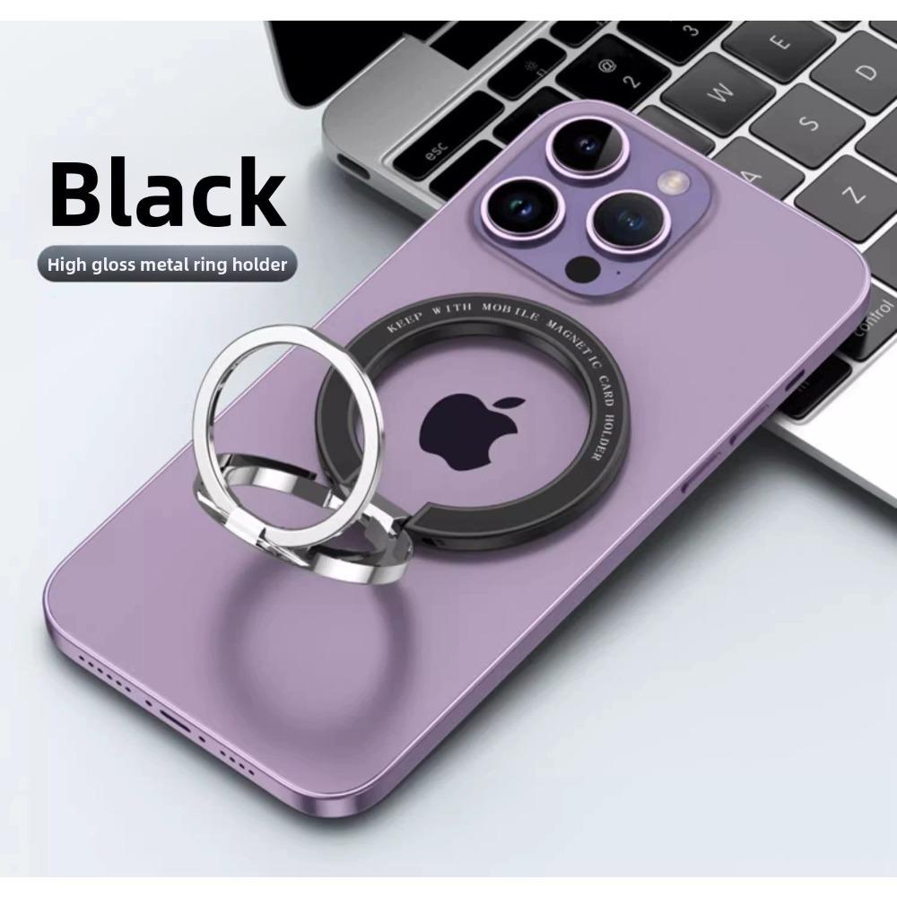 Magnetic Double Folding Ring Bracket Portable Ultra-thin Metal Mobile Phone Universal Magnetic Ring Desktop Bracket
