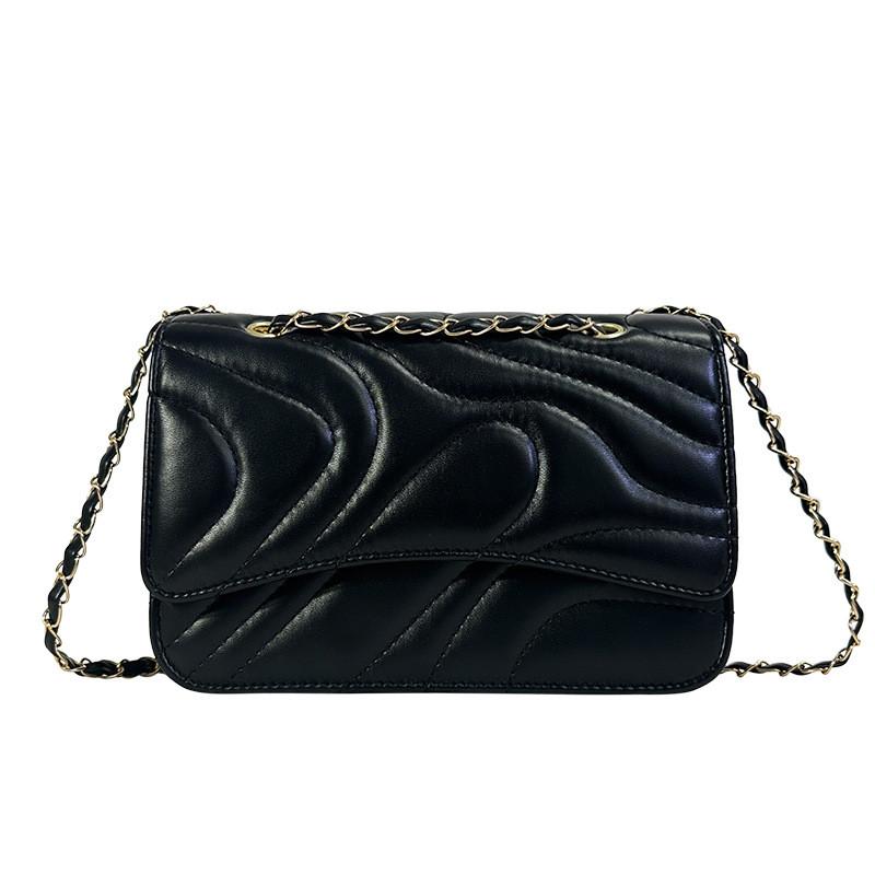 Chic Pu Leather Small Square Bag For Women Stylish Shoulder Crossbody Purse 2024 Fall Winter Collection