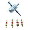 Electric Car Tire Valve Core Wrench Set: Four-in-One Repair & Installation Tool