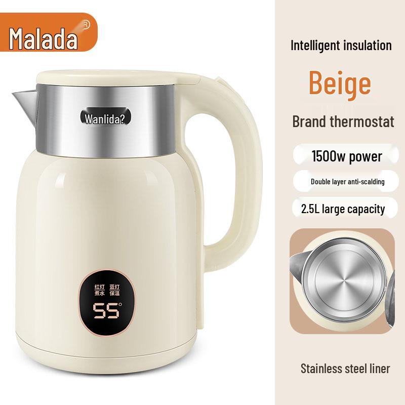 

Електричний чайник Wanlida з нержавіючої сталі великої ємності з автоматичним вимкненням Electric Kettle