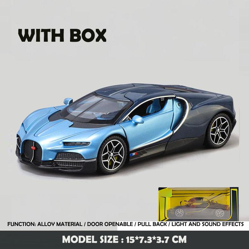 Simulation 1/32 Bugatti Tourbillon Alloy Sports Car Model Diecast Metal Miniature Voiture Children Boy Toy Vehicle Birthday Gift