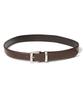 Hallen (W) Square Vintage Silver Cowhide Leather Belt (T024_Brown)