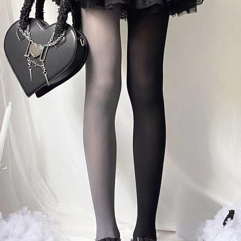 Damen Colorblock Strumpfhose Gothic Style Punk Weihnachten Halloween Elastische High Waist Leggings Strümpfe Herbst